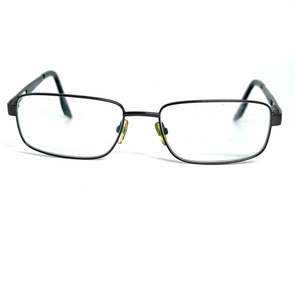 Bulova Lindos Charcoal Metal Rectangular Eyeglass Frames 54-17-140 Grey